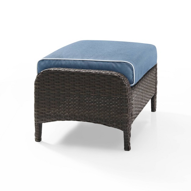 Kiawah Outdoor Wicker Ottoman Crosley