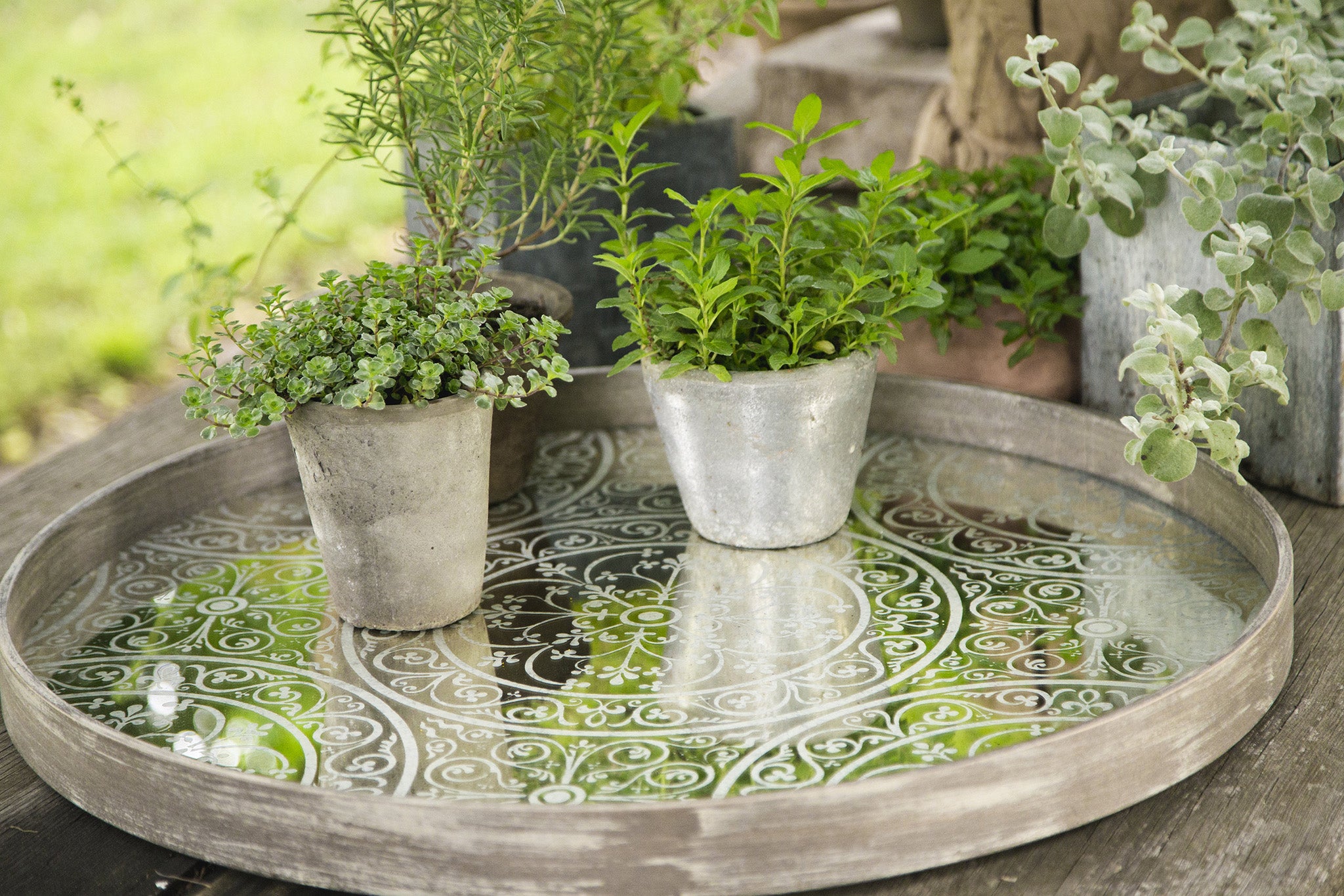 Moroccan Frost Mirror Tray