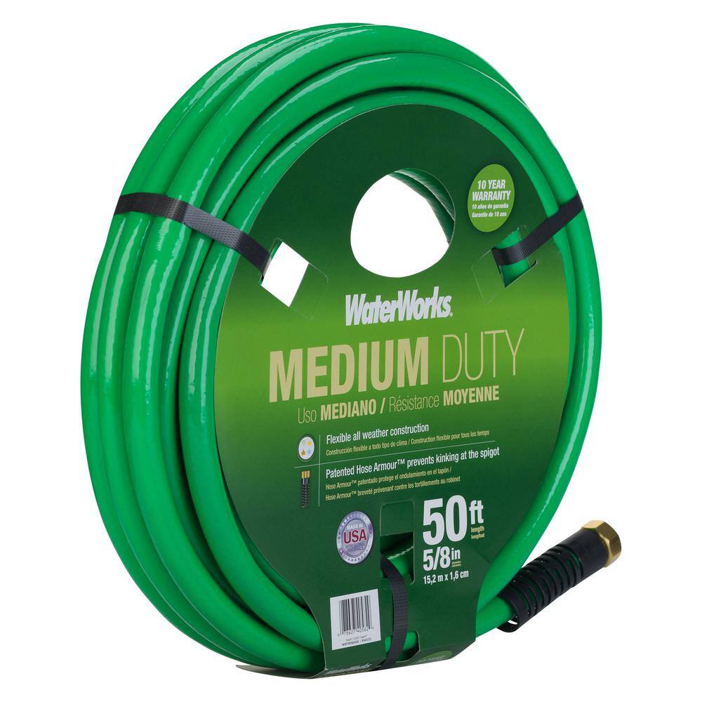 WATERWORKS WeatherFlex 58 in. x 50 ft. Medium Duty Garden Hose CWWT4058050C