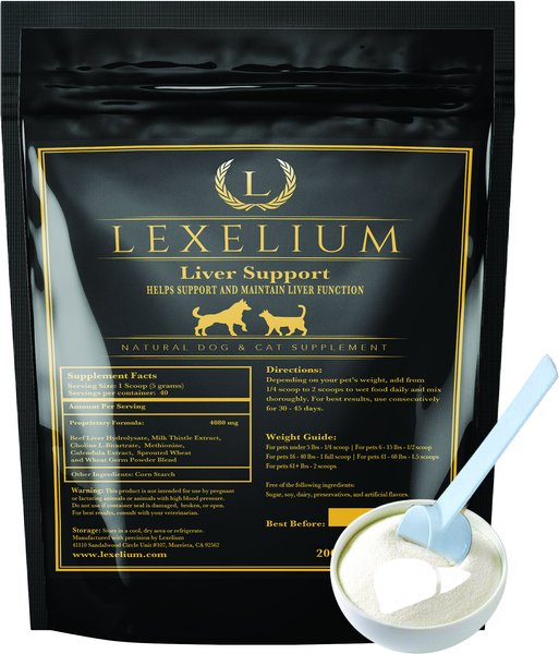 Lexelium Liver Support Dog and Cat Supplement， 7-oz bag