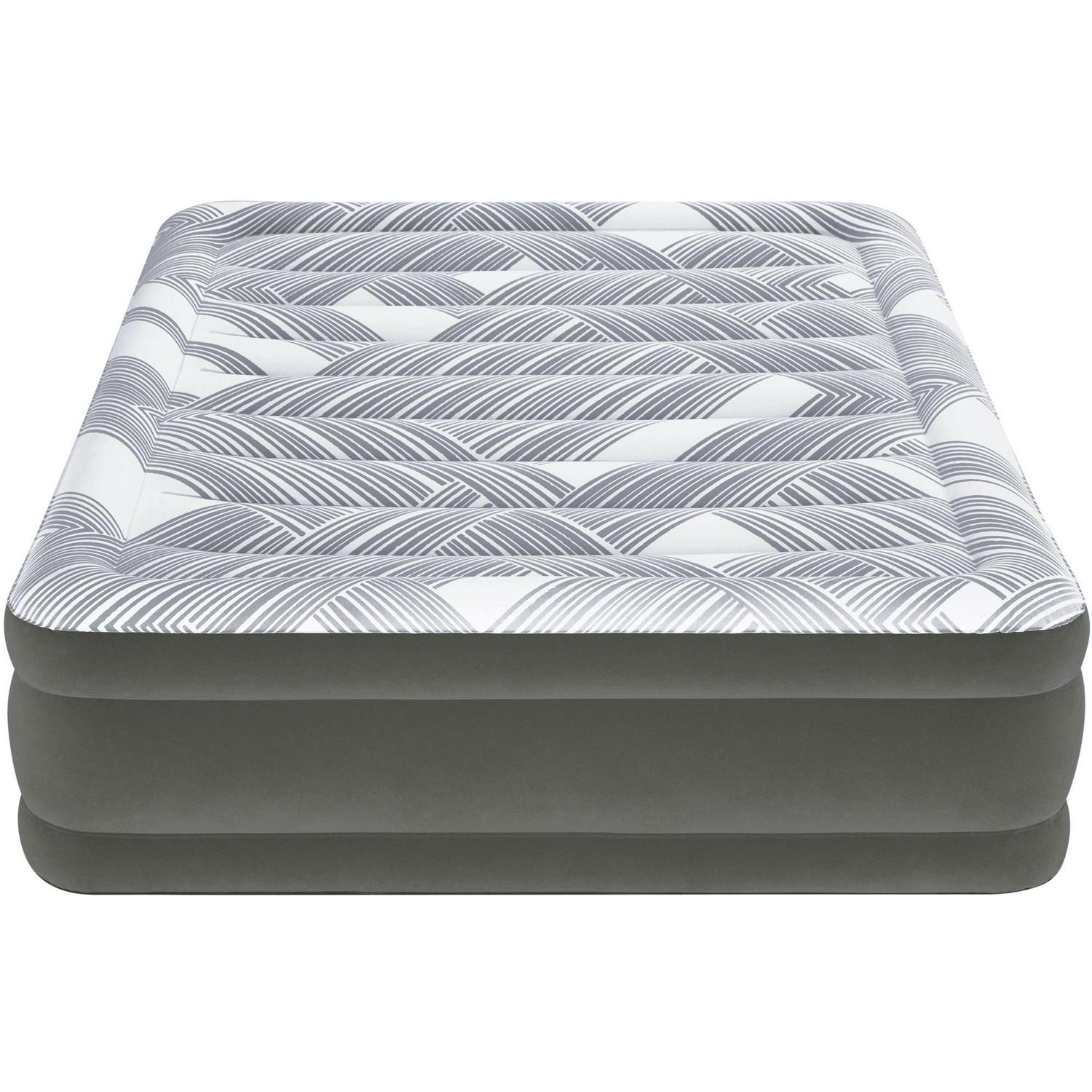 Bestway Deco Graphite 18 Queen Air Mattress with Built-in Pump