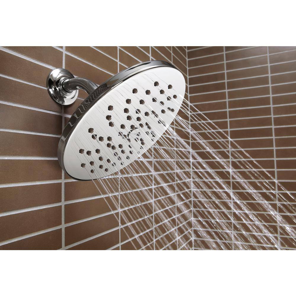 MOEN 1-Spray 8 in. Single Wall Mount Fixed Shower Head in Chrome S6360