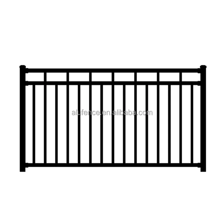 Factory Supply Powder Coated  Flat Top Aluminum Pool Fence