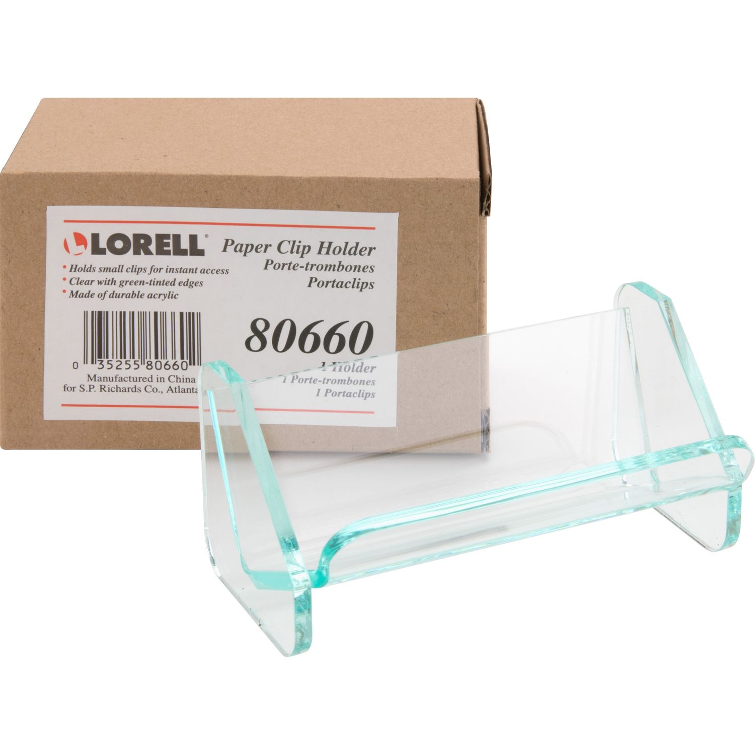 Acrylic Paper Clip Holder by Lorell LLR80660