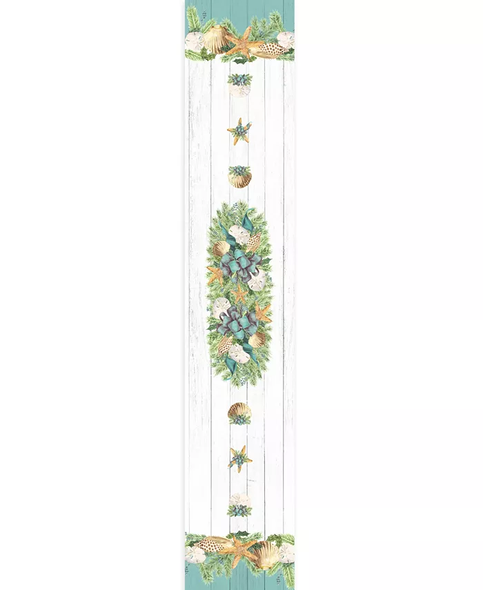 Laural Home Christmas By The Sea Table Runner - 72 x 13