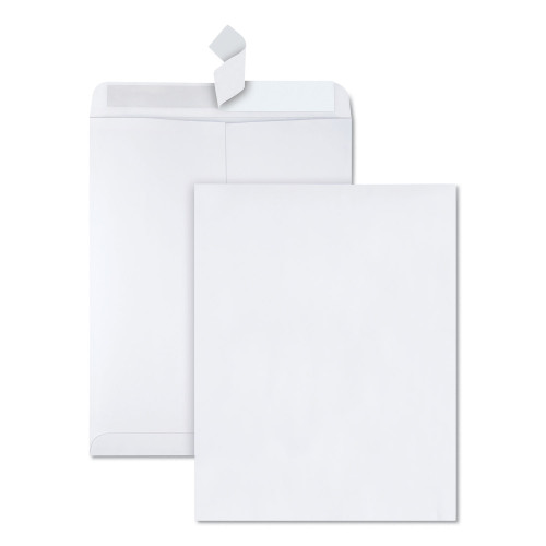 Quality Park Redi-Strip Catalog Envelope， #13 1/2， Cheese Blade Flap， Redi-Strip Adhesive Closure， 10 x 13， White， 100/Box (44782)