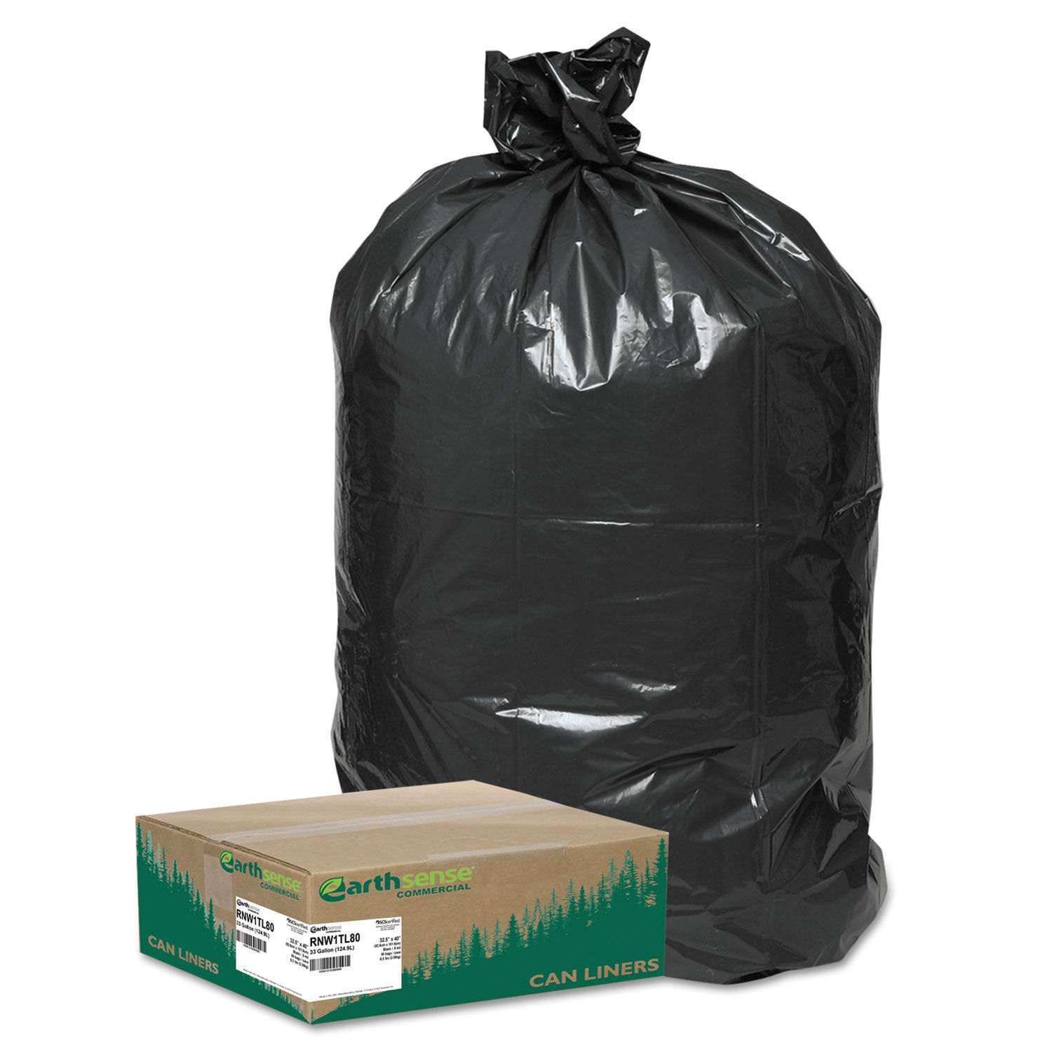 Linear Low Density Large Trash and Yard Bags by Earthsenseandreg; Commercial WBIRNW1TL80