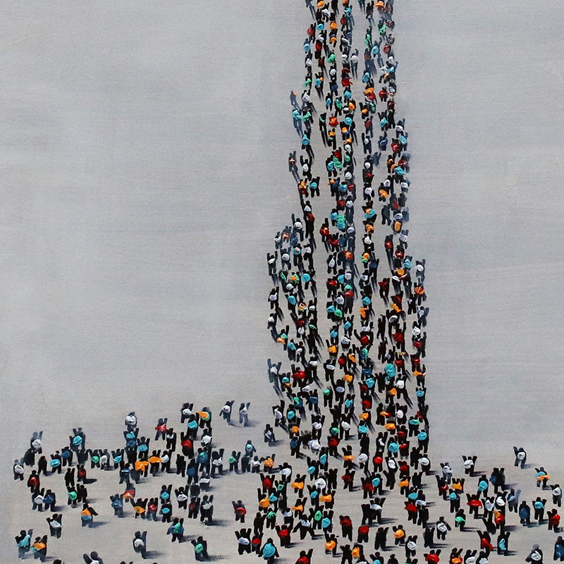 Burj Khalifa Hand Painted Dubai Art Painting 160X80 Cm Soap006