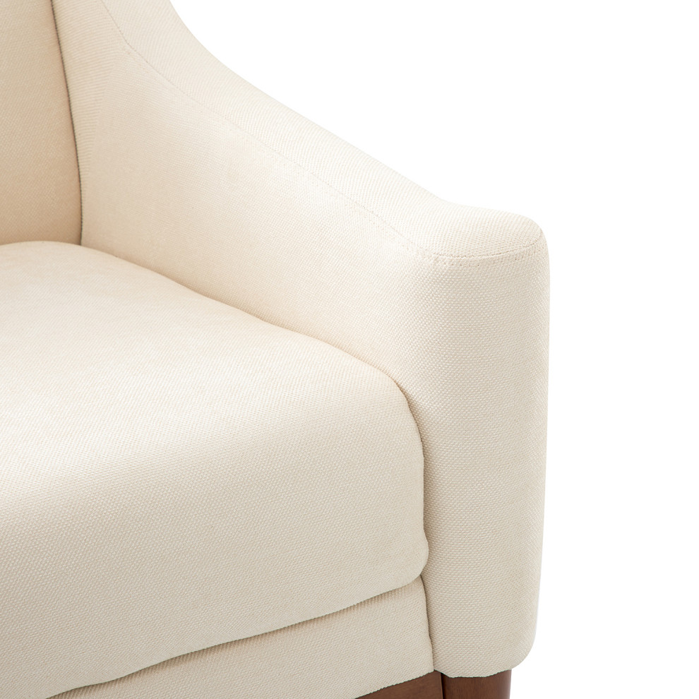 34.2 quotComfy Living Room Armchair With Sloped Arms   Midcentury   Armchairs And Accent Chairs   by Karat Home  Houzz