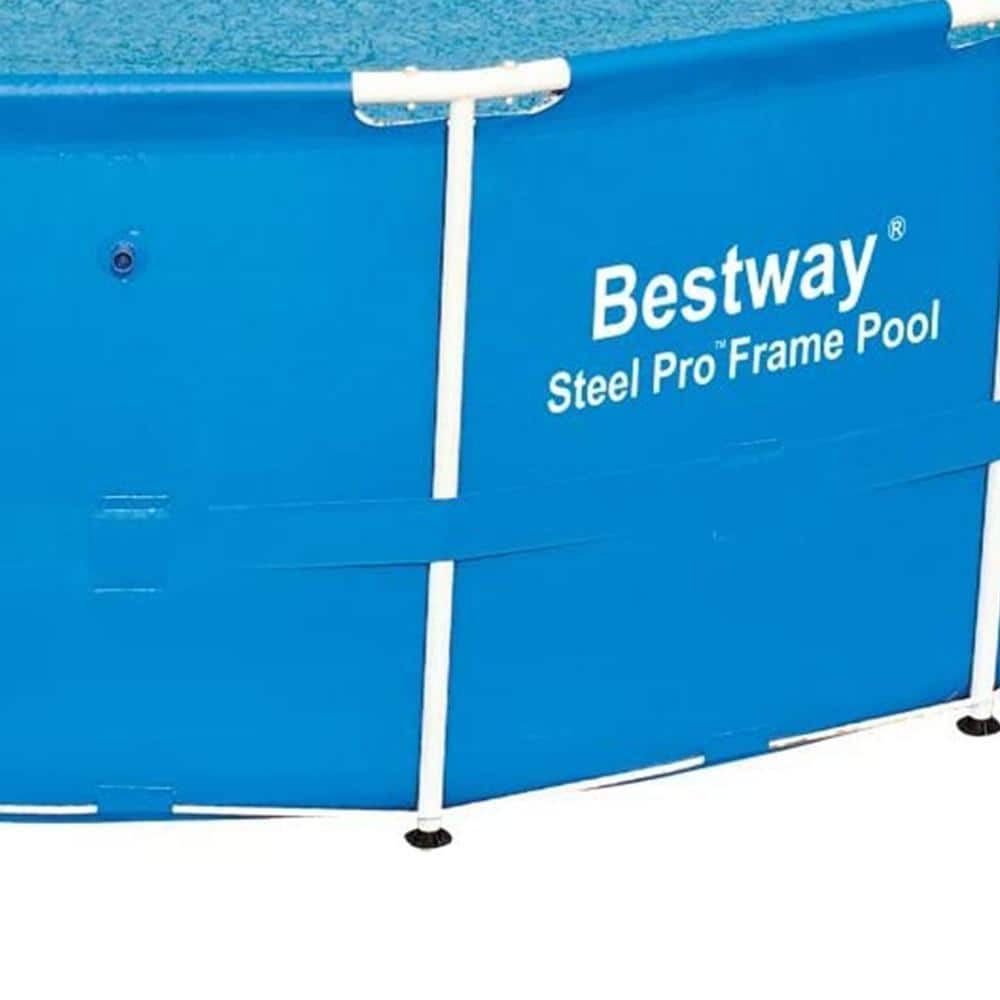 Bestway 15 ft. x 48 in. D Round Soft Side Side Steel Pro Frame Above Ground Swimming Pool 12752-BW