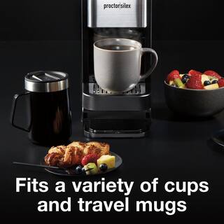 Proctor Silex 1-Cup Black and Stainless Steel Drip Coffee Maker with 40 oz. Reservoir 49919