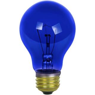 Sunlite 25-Watt A19 Edison Blue Transparent Incandescent Light Bulb (6-Pack) HD02336-1