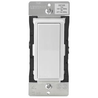 Leviton Decora Smart Light Switch with Z-Wave Technology Wallplate Included White R52-DZ15S-2RW