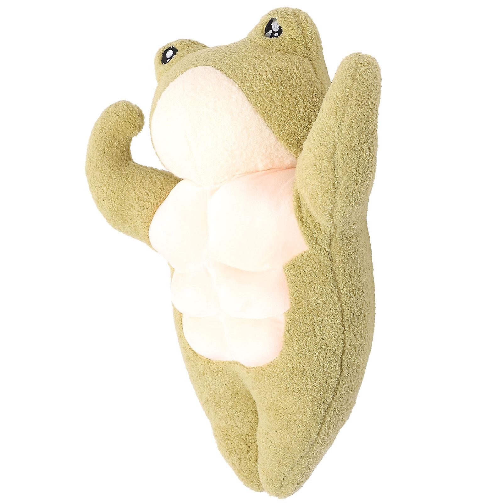 Kids Frog Doll Toy Home Bedroom Muscle Frog Stuffed Toy Lovely Frog Doll Plaything Toddlers Frog Toy