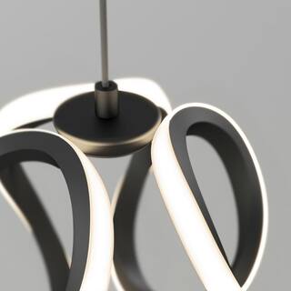 Artika Vivaldi 16-Watt Integrated LED Black 3 CCT Modern Hanging Mini Pendant Light for Kitchen Island and Living Room PDT1-VIC-HD2BL