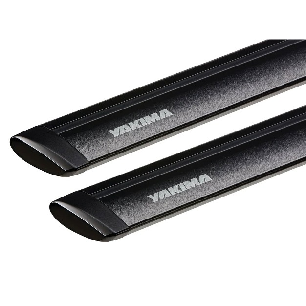 Yakima 50 Inch Aluminum T Slot Jetstream Bar Aerodynamic Crossbars For Roof Rack Systems Compatible With Any Streamline Tower Black Set Of 2