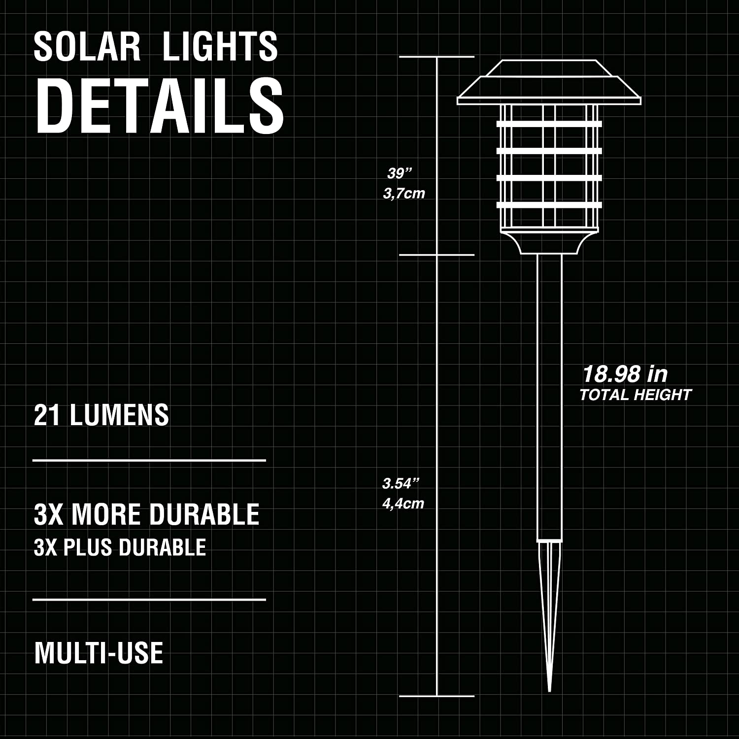 Bell + Howell Smart Solar Pathway Lights Color Changing 4 Pack