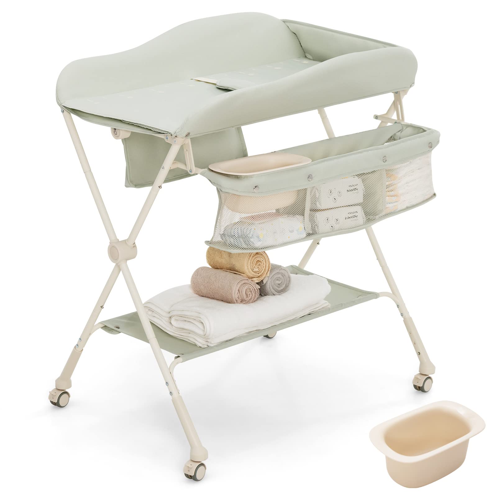 Costzon Portable Baby Changing Table, Foldable Diaper Changing Station