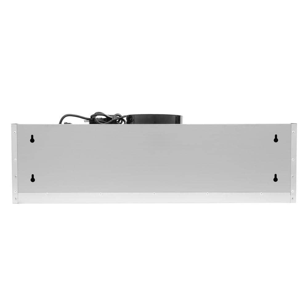 Cosmo 36 in Ducted Under Cabinet Range Hood in Stainless Steel with Touch Display LED Lighting and Permanent Filters