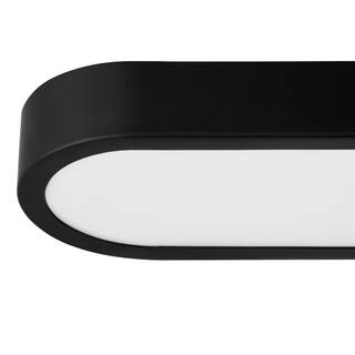 Hampton Bay Vanderhoven 27.5 in. 33-Watt Matte Black and Gold Integrated LED Flush Mount HD7997A