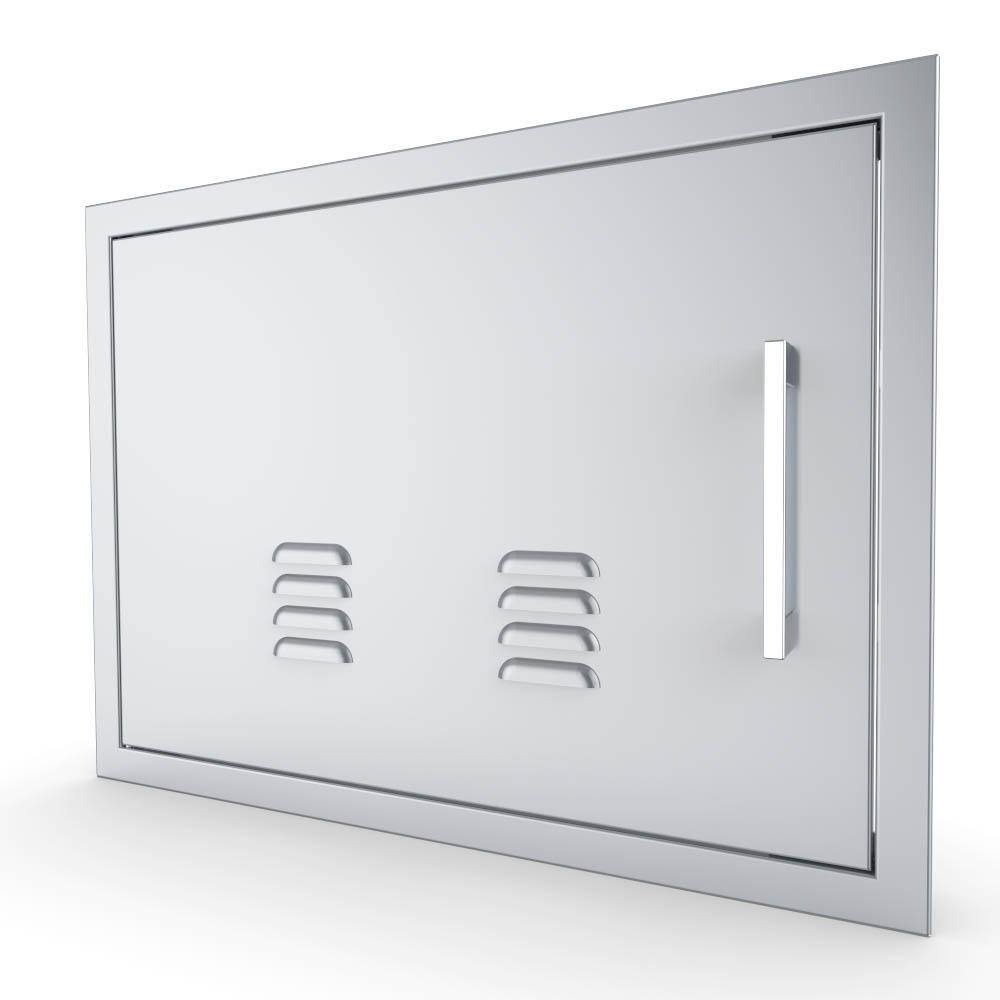 Sunstone Signature Series 27 in. x 20 in. 304 Stainless Steel Left Swing Horizontal Vented Door BA-VDHL1724