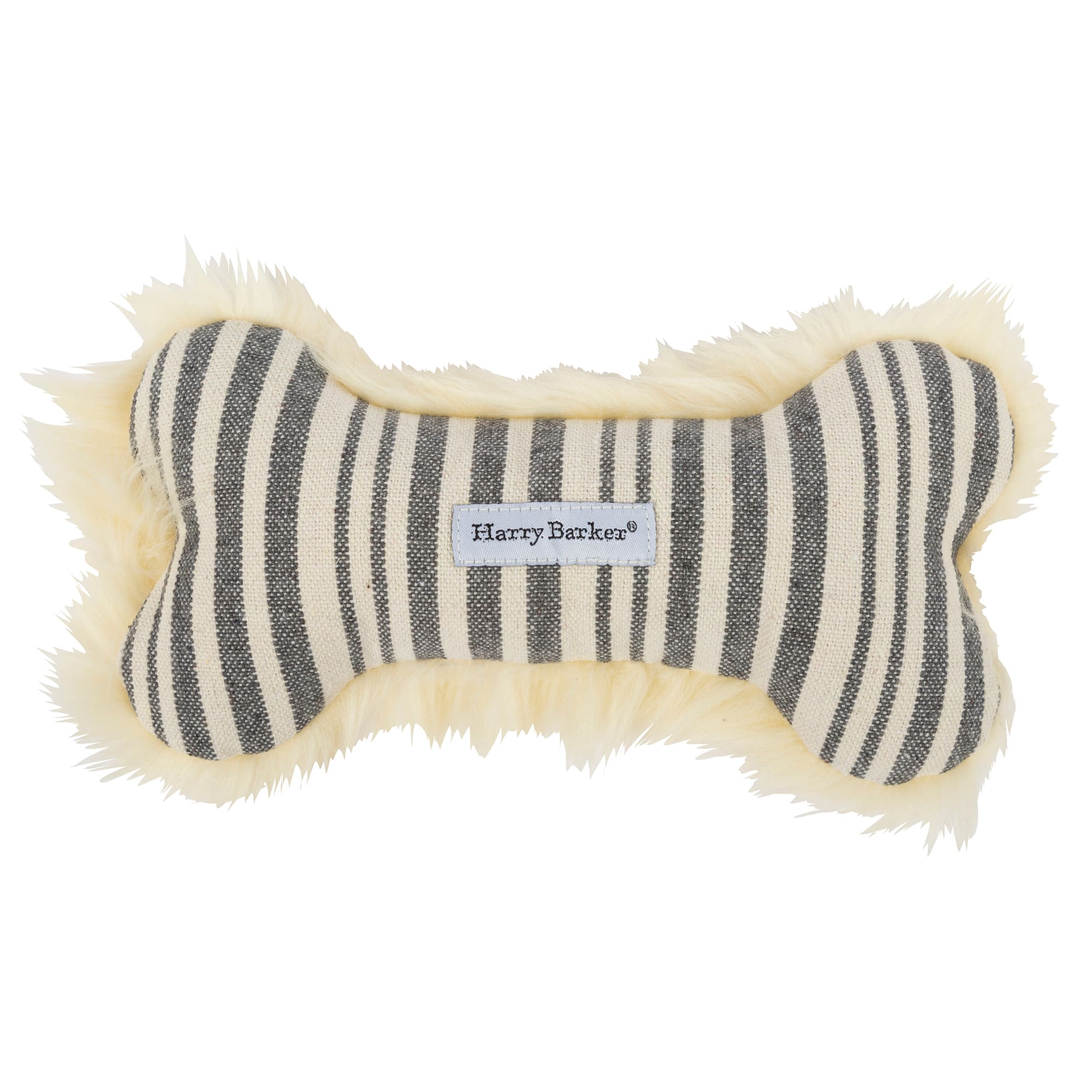 Harry Barker Market Stripe Bone Dog Toy， Small