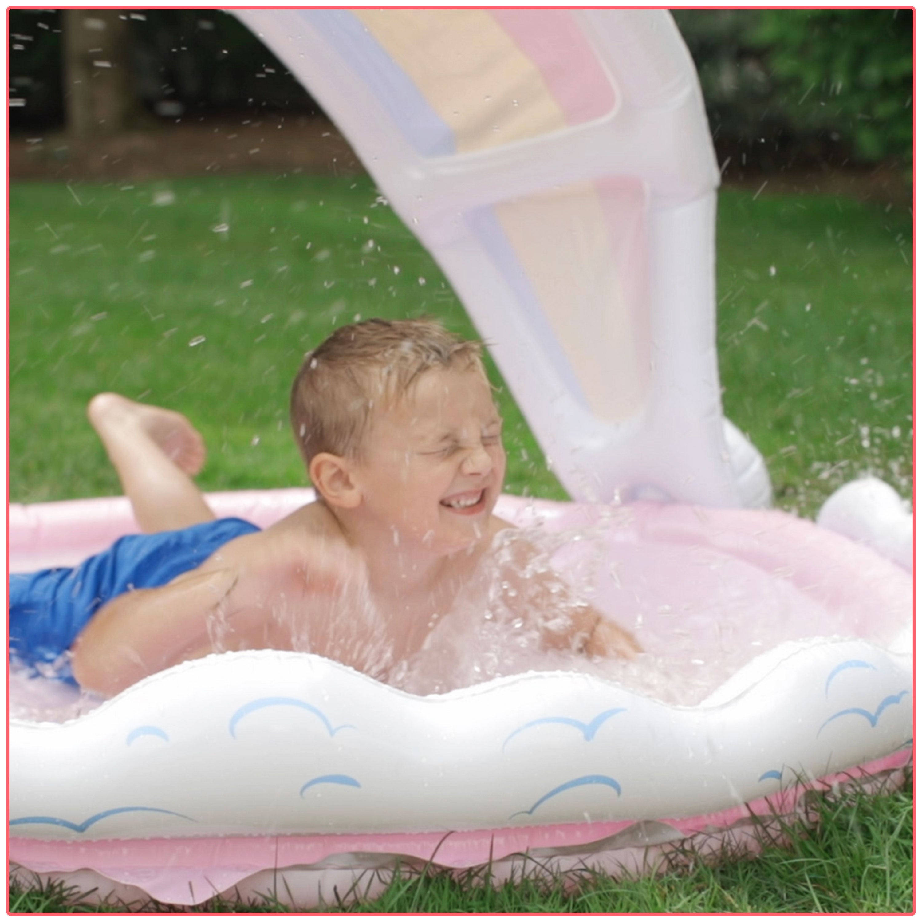 Sunsmart Rainbow Unicorn Shade N' Splash Sprinkler and Splash Pad 5.5'