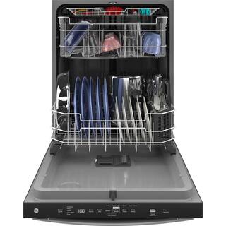 GE 24 in. Built-In Tall Tub Top Control Fingerprint Resistant Stainless Steel Dishwasher w3rd Rack Bottle Jets 50 dBA GDT630PYRFS