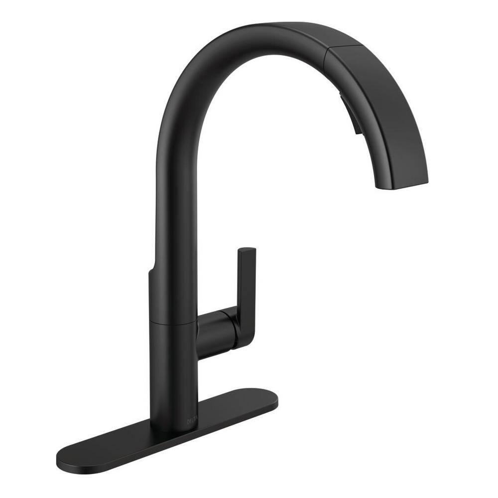 Delta Keele Single-Handle Pull-Down Sprayer Kitchen Faucet in Matte Black 19824LF-BL