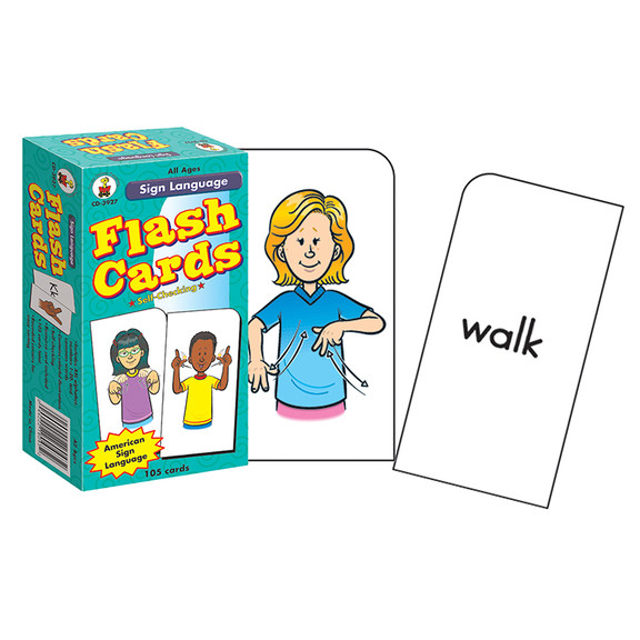 Carson Dellosa CD 3927 Flash Cards Sign Language