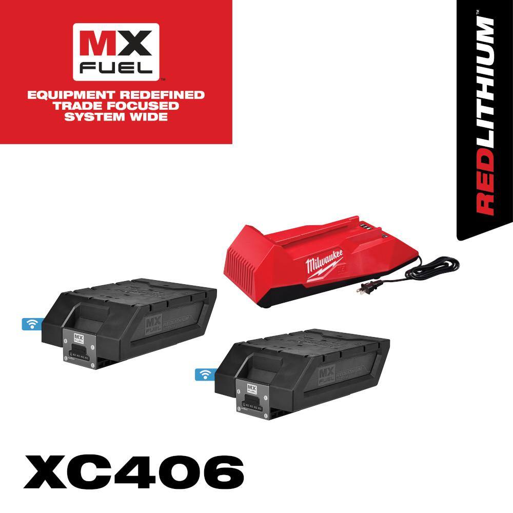 MW MX FUEL Lithium-Ion REDLITHIUM BOLT-ON Expansion Kit with 2 XC406 Batteries and Charger MXFC-2XC