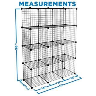 mount-it! 42 in. Wire 12-Cube Organizer WI-4013