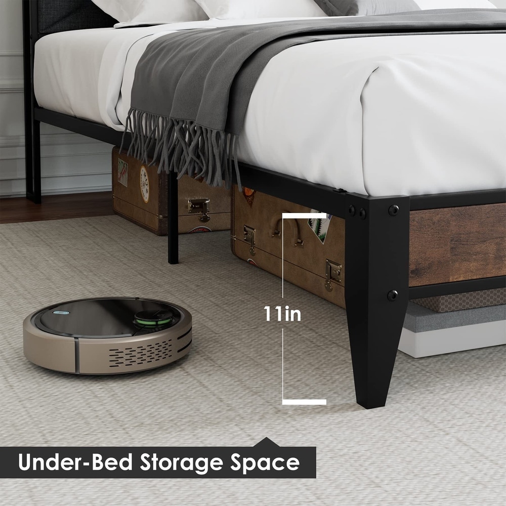 Full Size Bed Frame with USB Ports