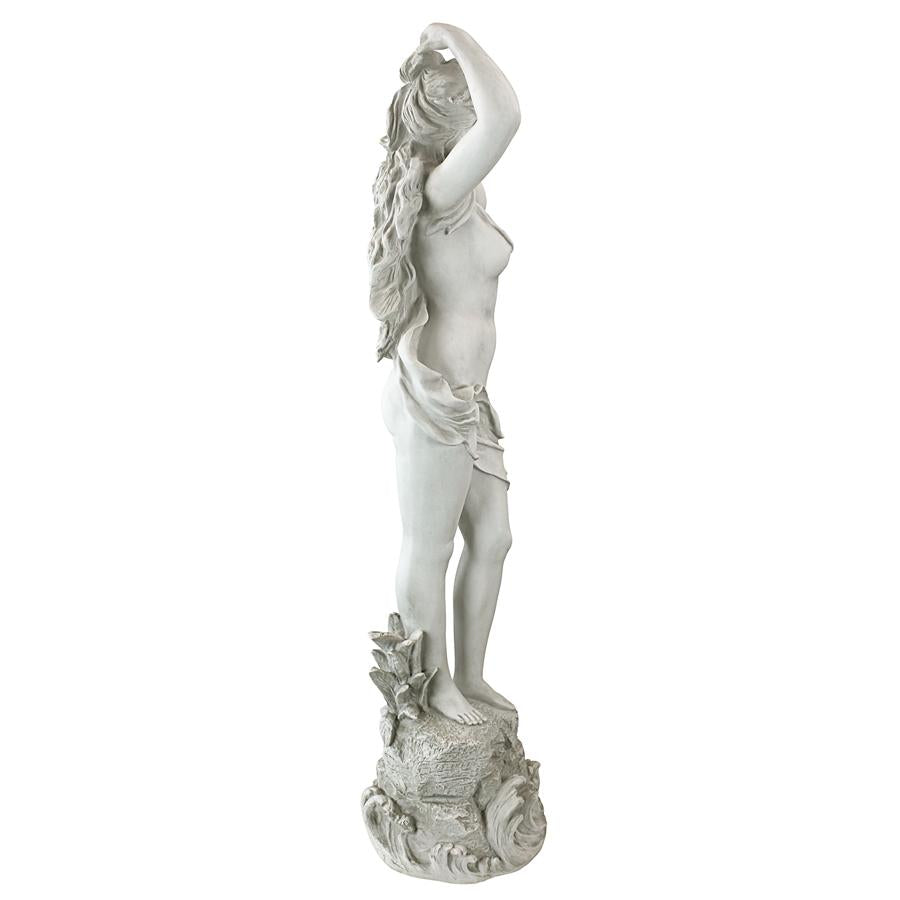 Design Toscano Spring Awakening Classic Woman Garden Statue, 40 Inch, Polyresin, Antique Stone