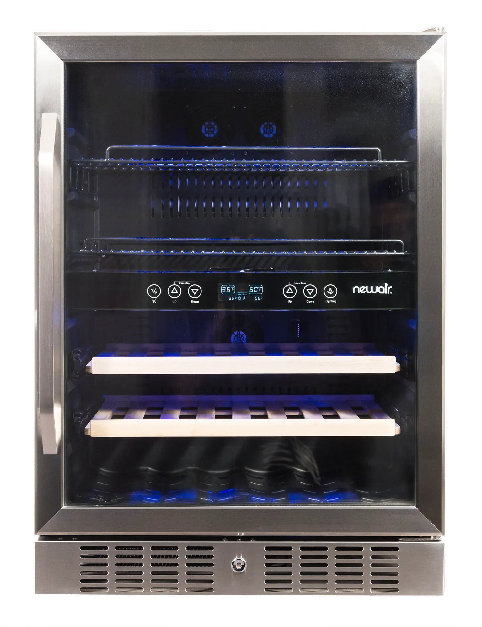 NewAir Dual Zone Beverage and Wine Cooler - Stainless Steel