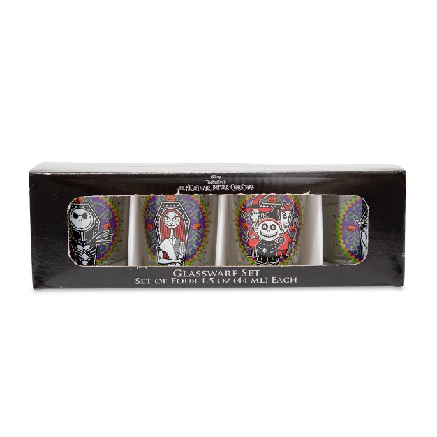 Silver Buffalo Disney Nightmare Before Christmas Day Of The Dead Mini Shot Glasses Set Of 4