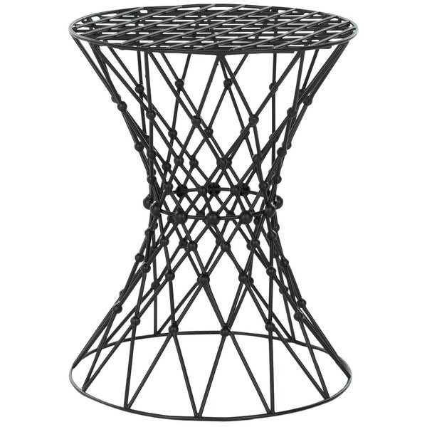 SAFAVIEH Steelworks Wire Black Matte Iron Stool