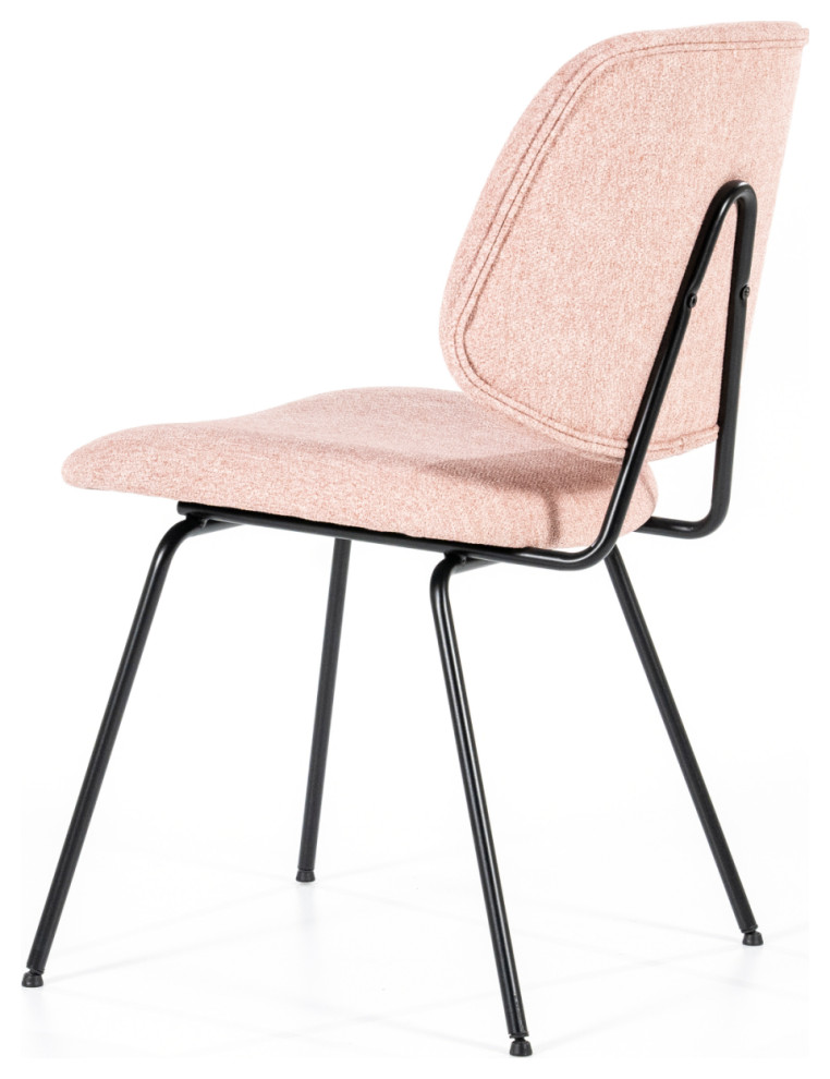 Pink Fletcher Dining Chair  Eleonora Lynn   Midcentury   Dining Chairs   by Luxury Furnitures  Houzz