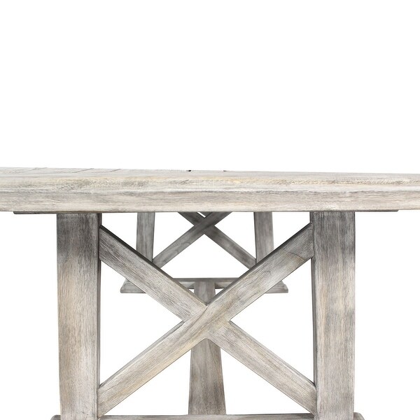 Surfside Driftwood Grey Teak Deck Coffee Table by Havenside Home