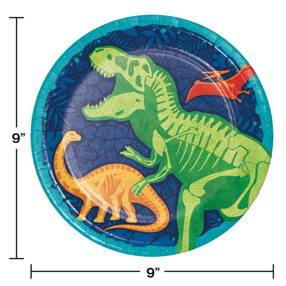 Creative Converting 359277 Dino Dig Paper Plates (...