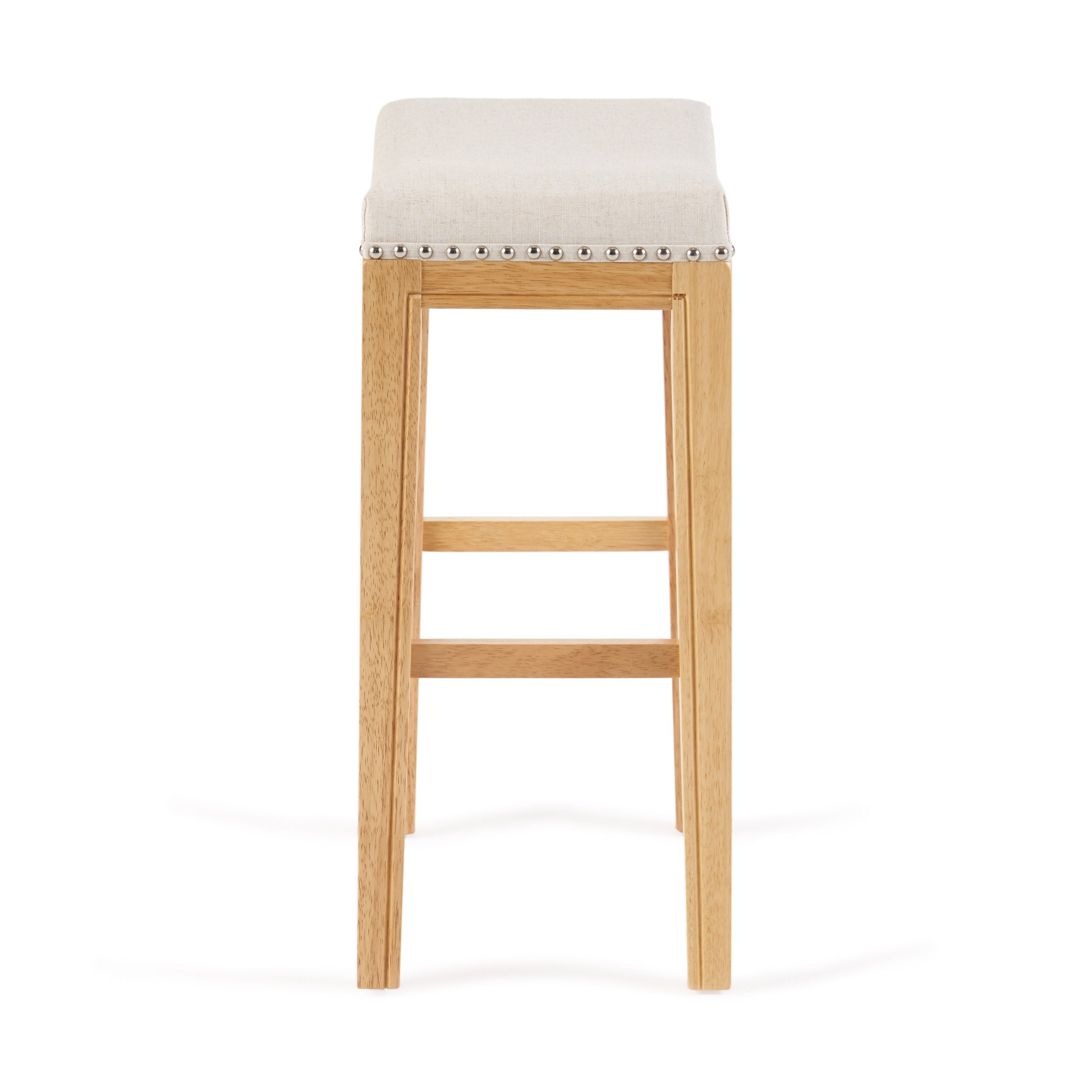 Jaeden Beige Backless 26-Inch Counter Stools (Set of 2)