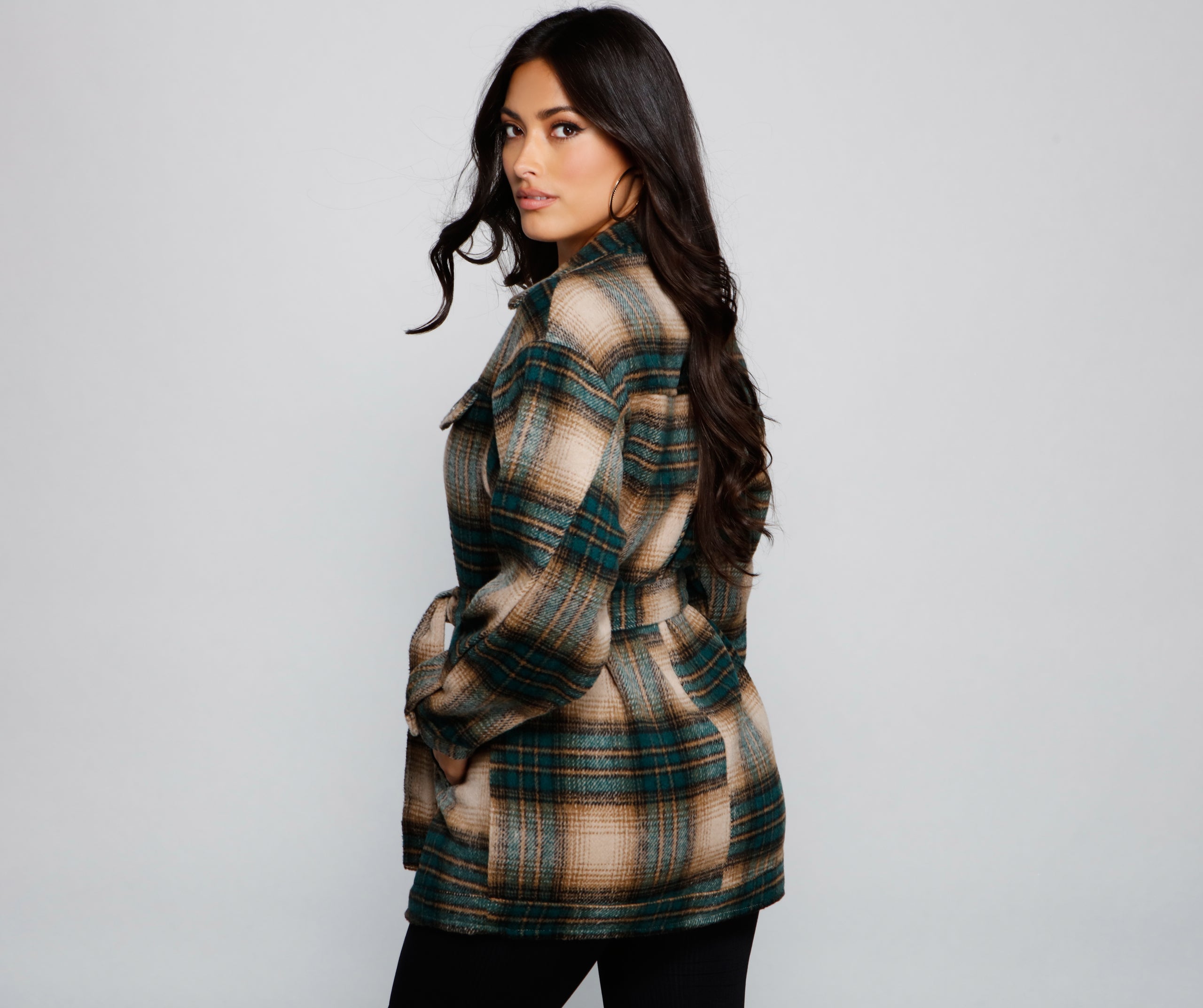 The One Belted Flannel Shacket