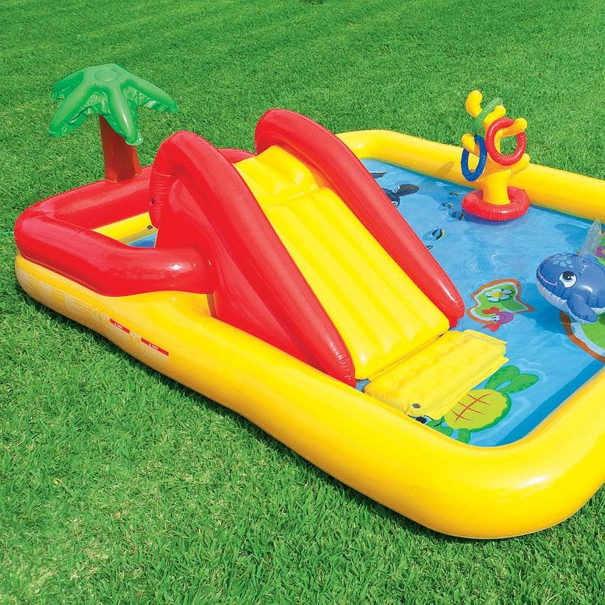 Intex Dinoland Kiddie Inflatable Pool & Inflatable Ocean Backyard Kiddie Pool