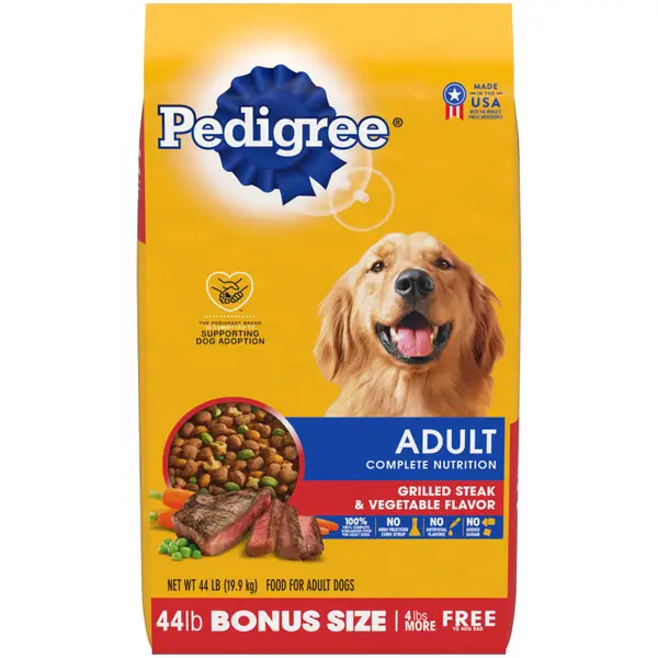 Pedigree 44 lb Complete Nutrition Grilled Steak and Vegetable Dog Food