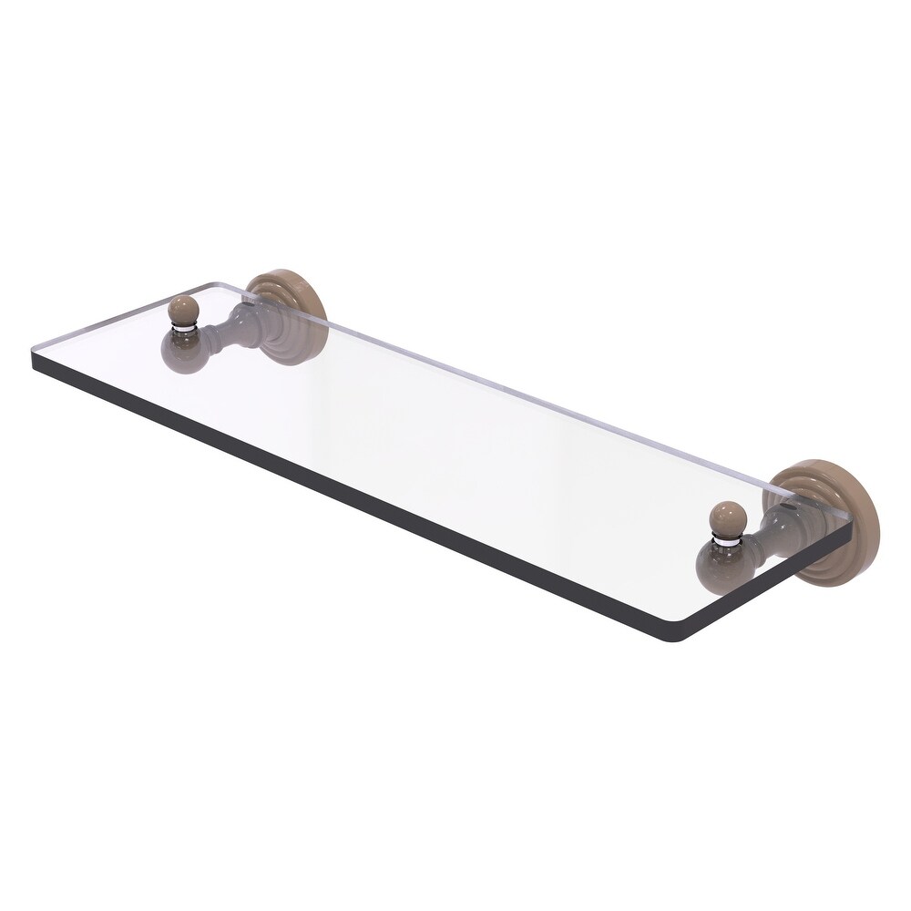 ied Brass Waverly Place Collection 16 Inch Glass Vanity Shelf with Beveled Edges