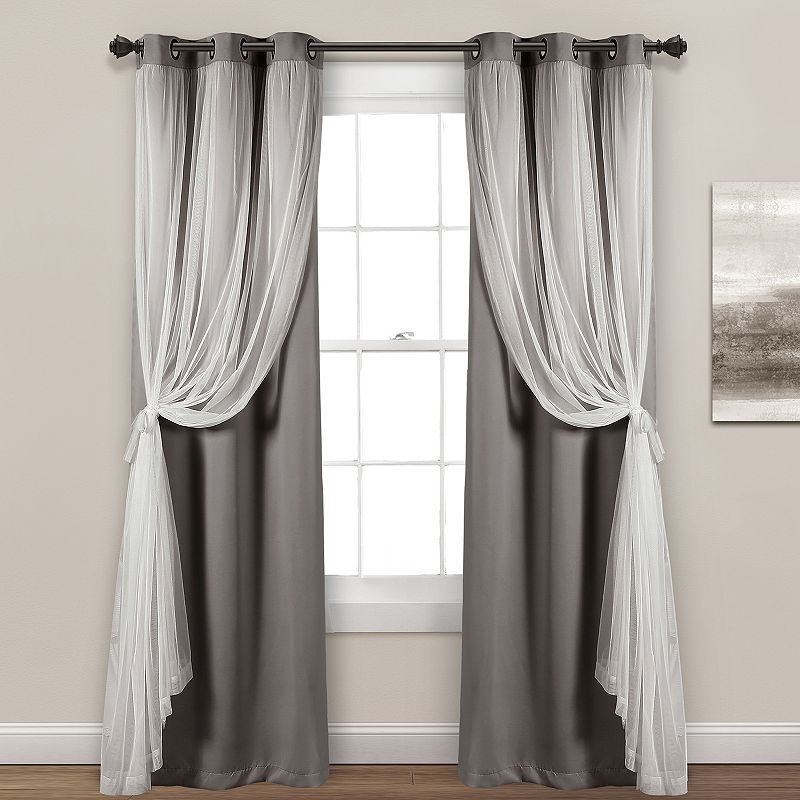 Lush Decor Sheer Window Curtains Set