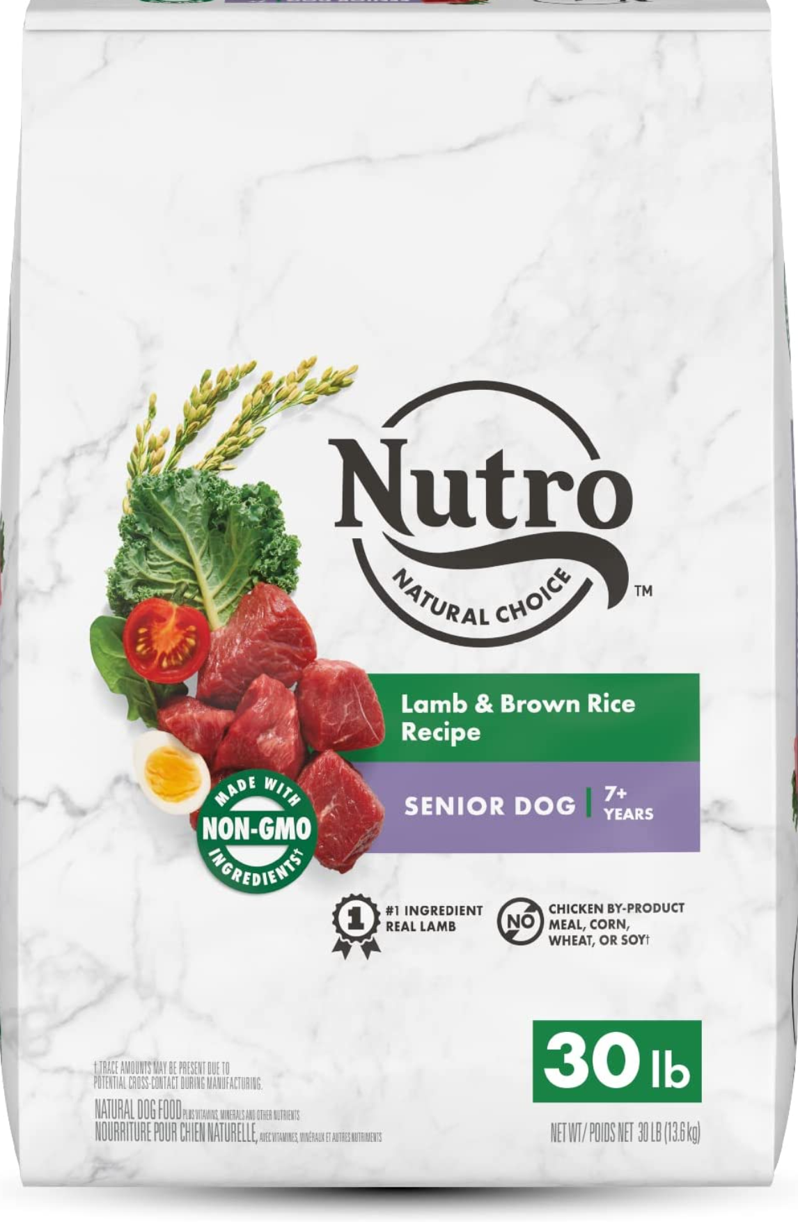 NUTRO NATURAL CHOICE Senior Dry Dog Food Lamb and Brown Rice Recipe 30 Pound (Pack of 1)