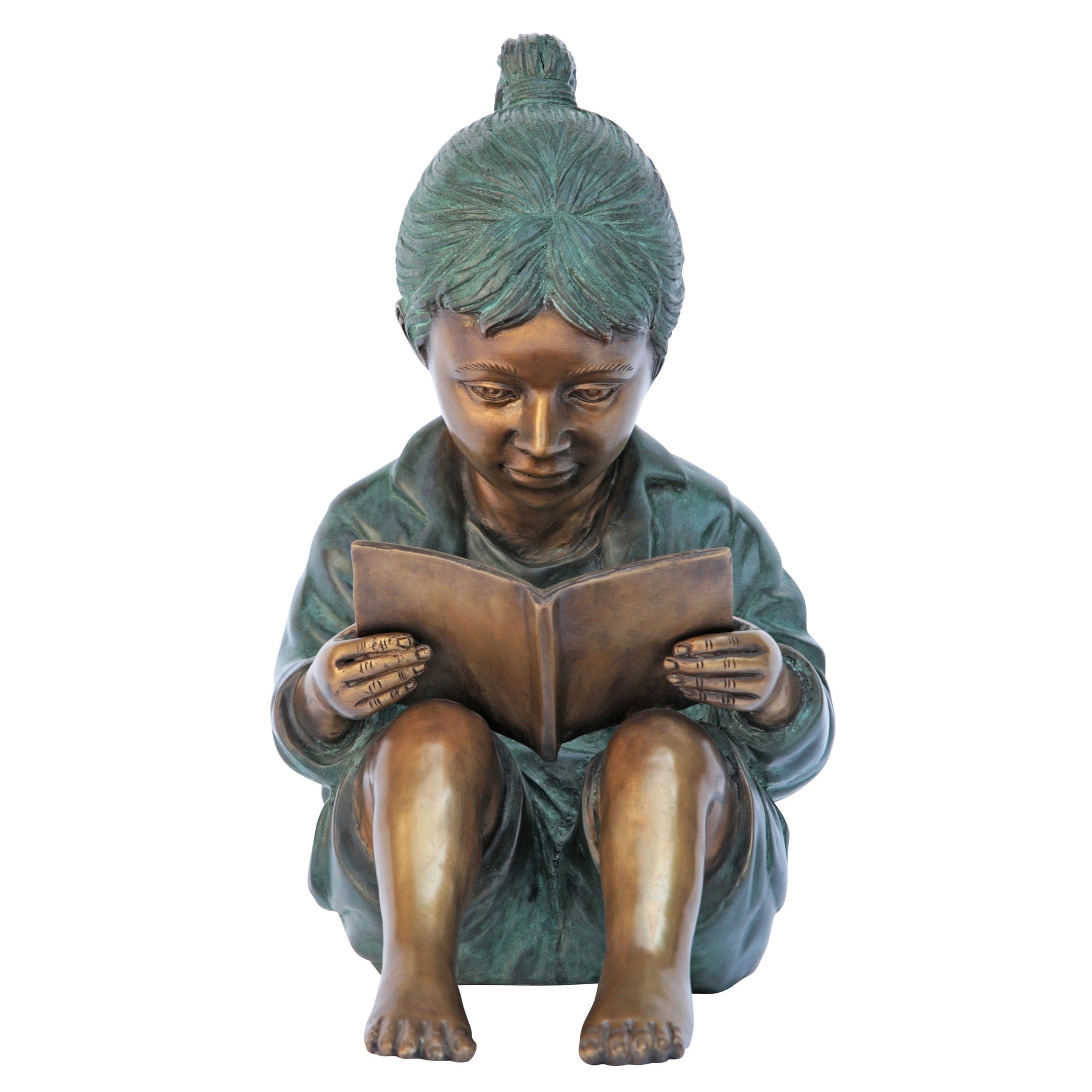 Story Book Girl Bronze Garden Statues by Design Toscano