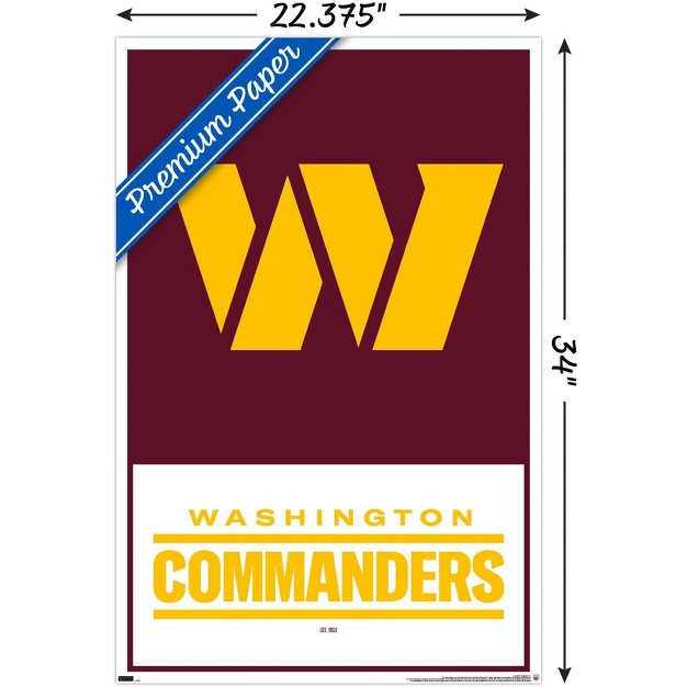 Trends International Nfl Washington Commanders Logo 22 Unframed Wall Poster Prints