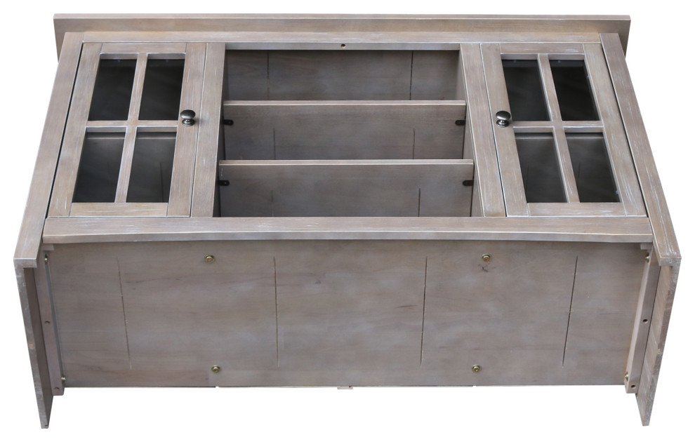 Entertainment / TV Stand   With 2 Doors   48 quot  Farmhouse   Entertainment Centers And Tv Stands   by International Concepts  Houzz